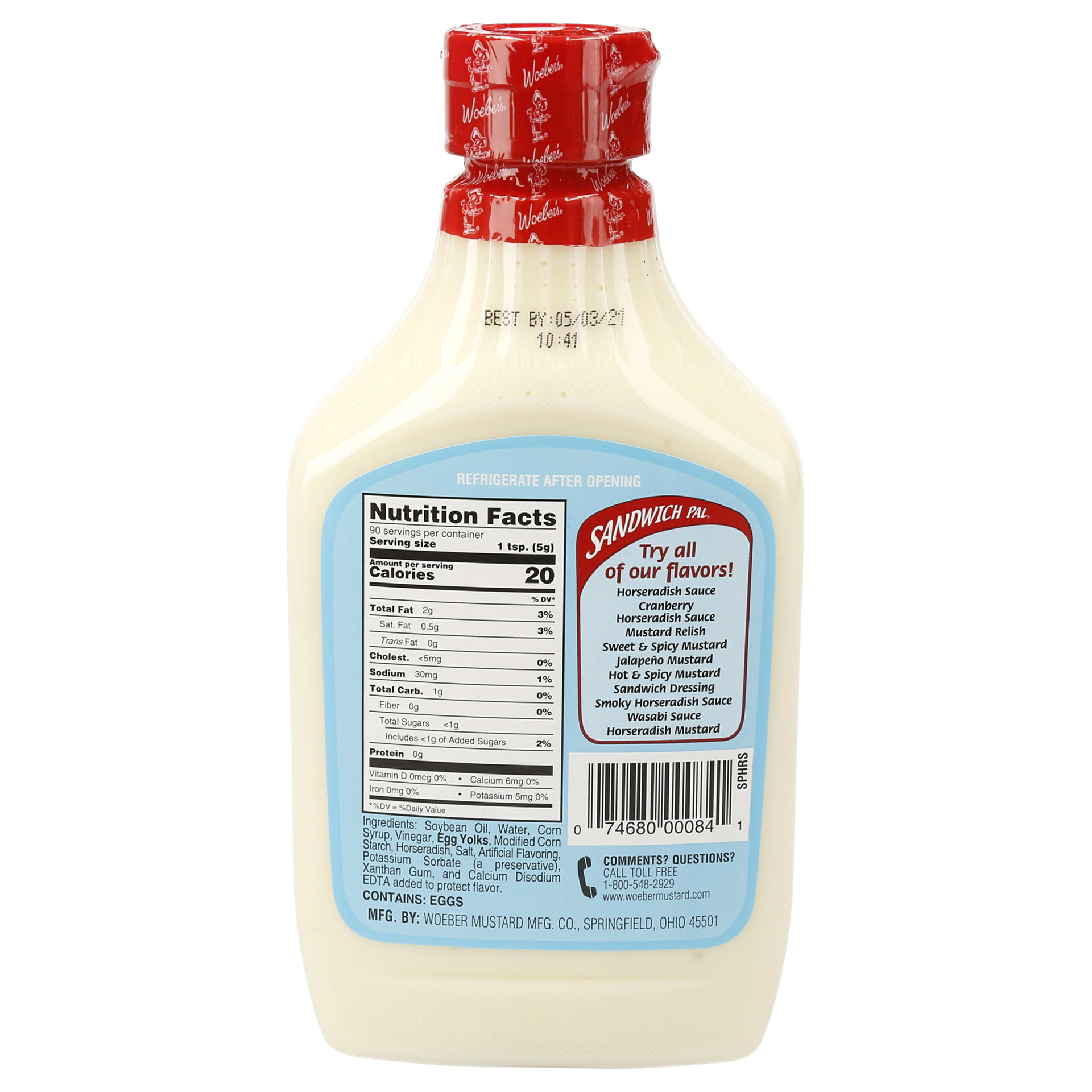 slide 5 of 5, Woeber's Horseradish Sauce, 16 oz