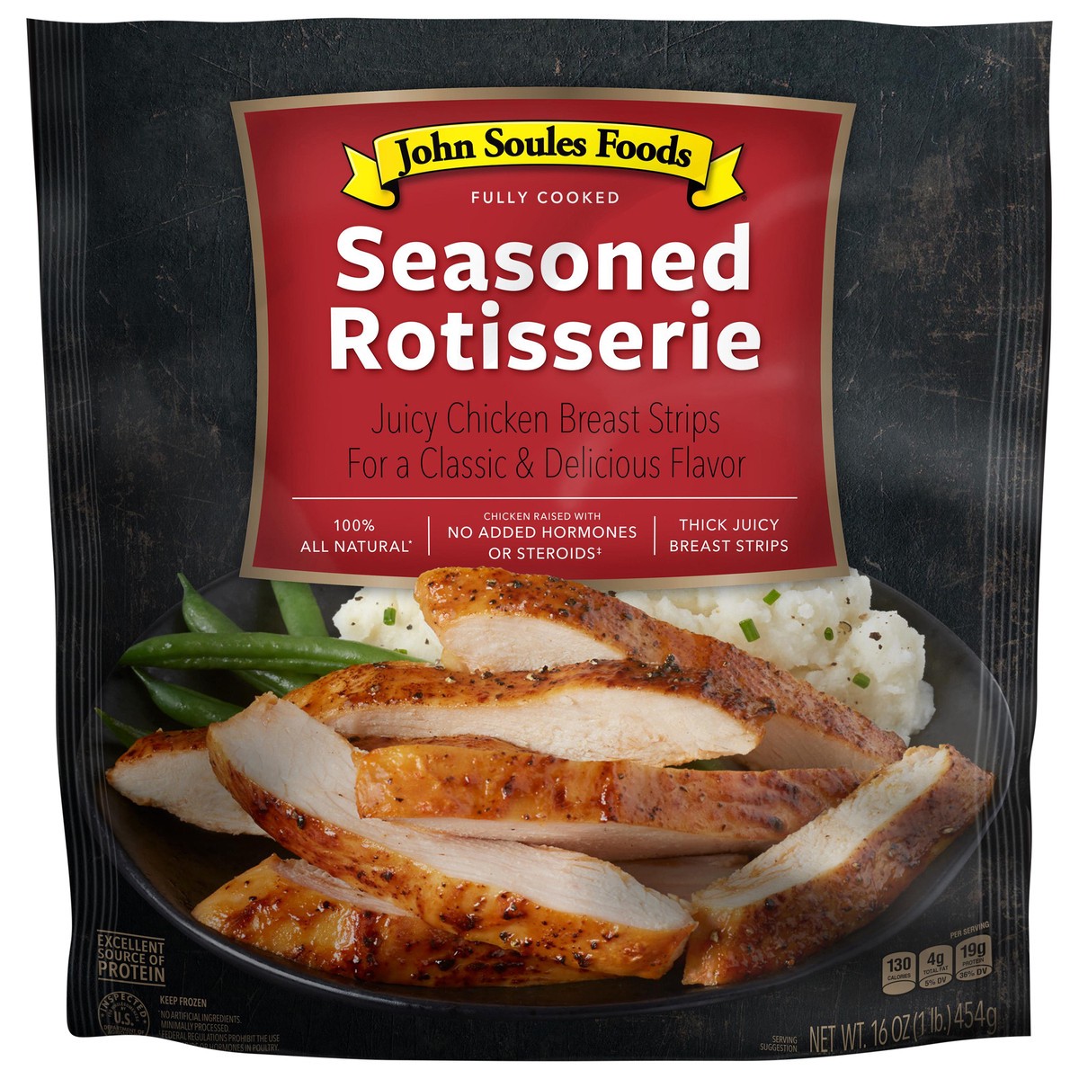 slide 1 of 10, John Soules Foods Seasoned Rotisserie, 16 oz, Frozen, 16 oz