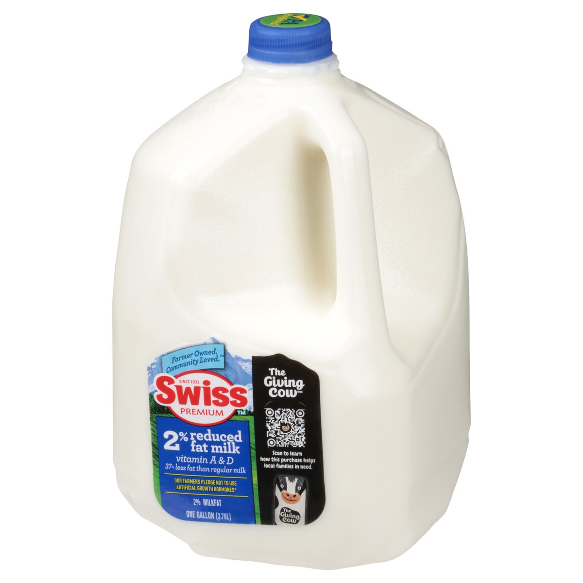 slide 8 of 11, Swiss Premium Dairy 2% Reduced Fat Milk with Vitamin A and D, Milk Gallon - 1 Jug - 1 gal, 1 gal