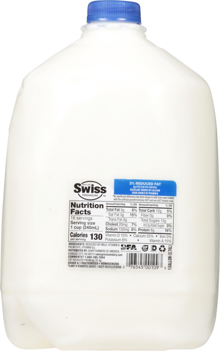 slide 4 of 11, Swiss Premium Dairy 2% Reduced Fat Milk with Vitamin A and D, Milk Gallon - 1 Jug - 1 gal, 1 gal