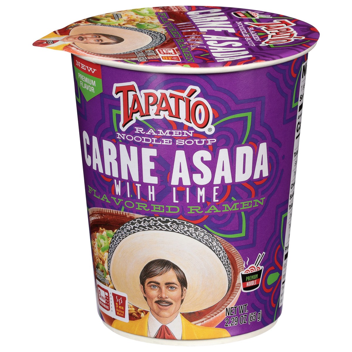 slide 2 of 15, Tapatio Carne Asada with Lime Ramen 2.29 oz, 2.29 oz