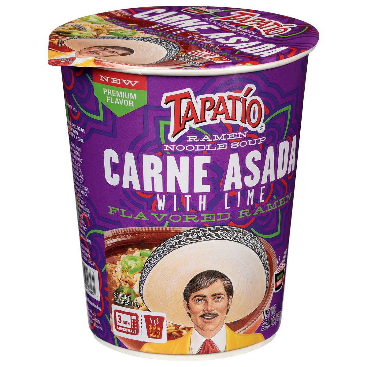 slide 5 of 15, Tapatio Carne Asada with Lime Ramen 2.29 oz, 2.29 oz