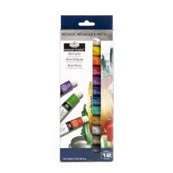 Royal & Langnickel Essentials Metallic Acrylic Paint Set, 12 pc