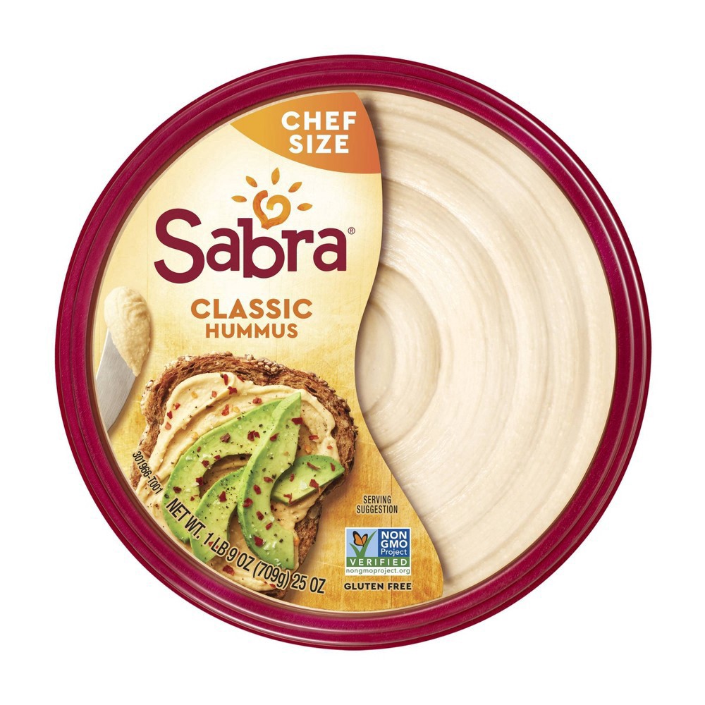 slide 3 of 3, Sabra Classic Hummus - 25oz, 