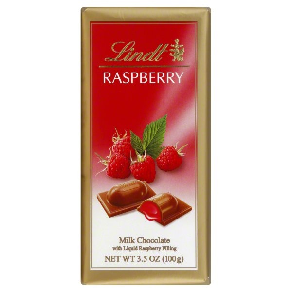 slide 1 of 2, Lindt Raspberry Milk Chocolate, 3.5 oz