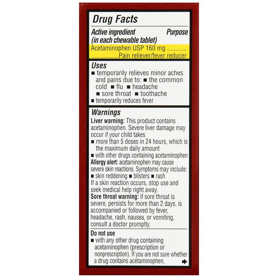 slide 3 of 5, Walgreens Children's Pain & Fever Chewable Tablets Bubblegum, 24 ct