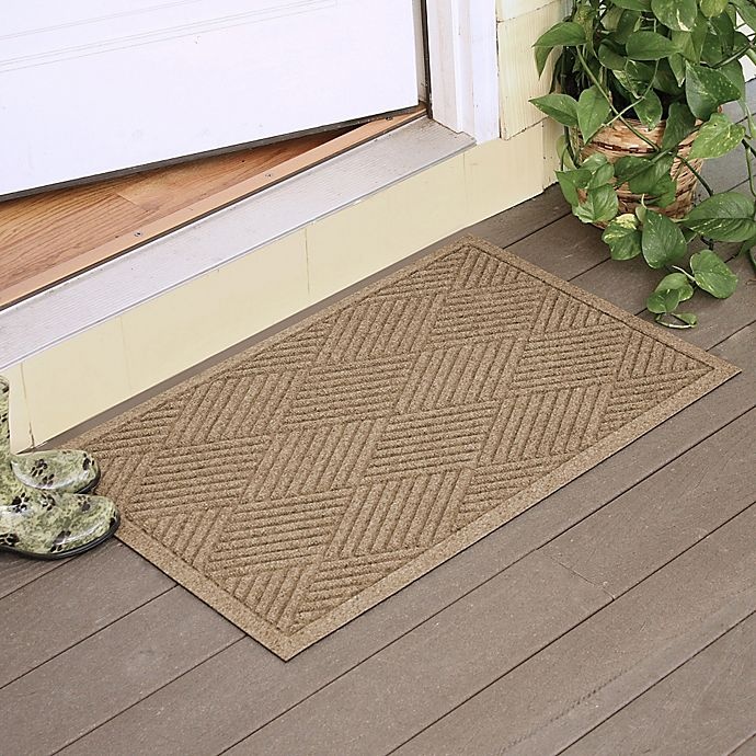 slide 1 of 3, Weather GuardDiamonds Door Mat - Camel, 23 in x 35 in