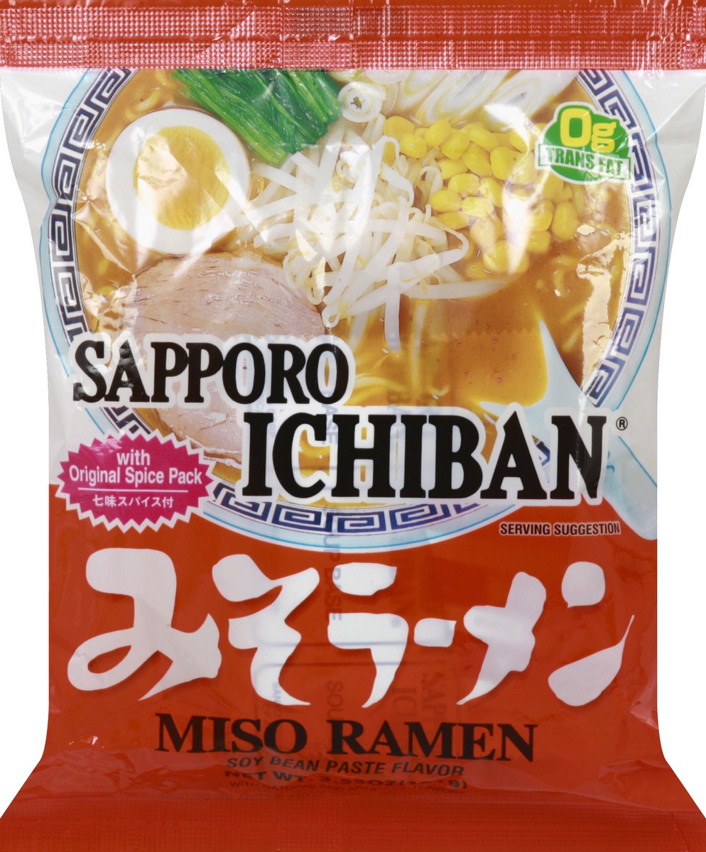 slide 1 of 8, Sapporo Ichiban Miso Ramen 3.55 oz, 3.55 oz