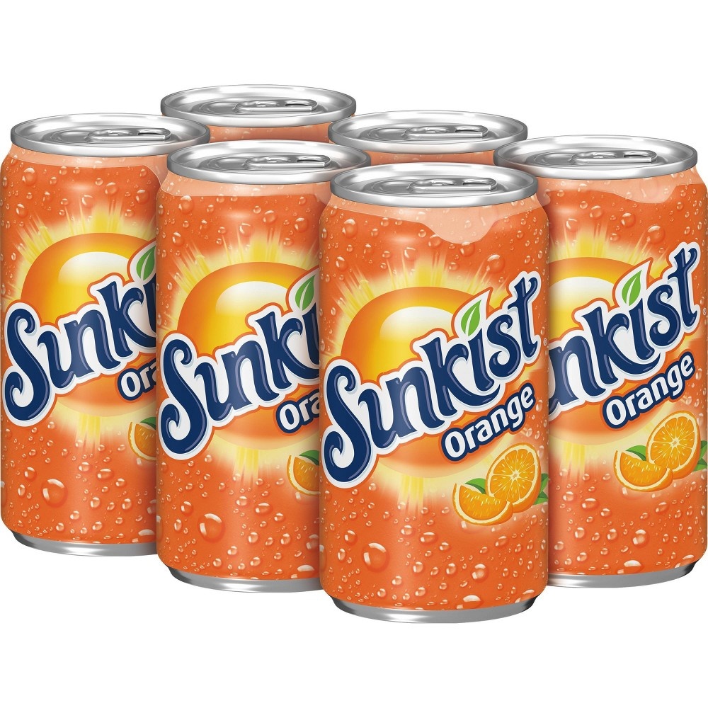 slide 4 of 7, Sunkist Orange Soda, 6 ct, 7.5 fl oz