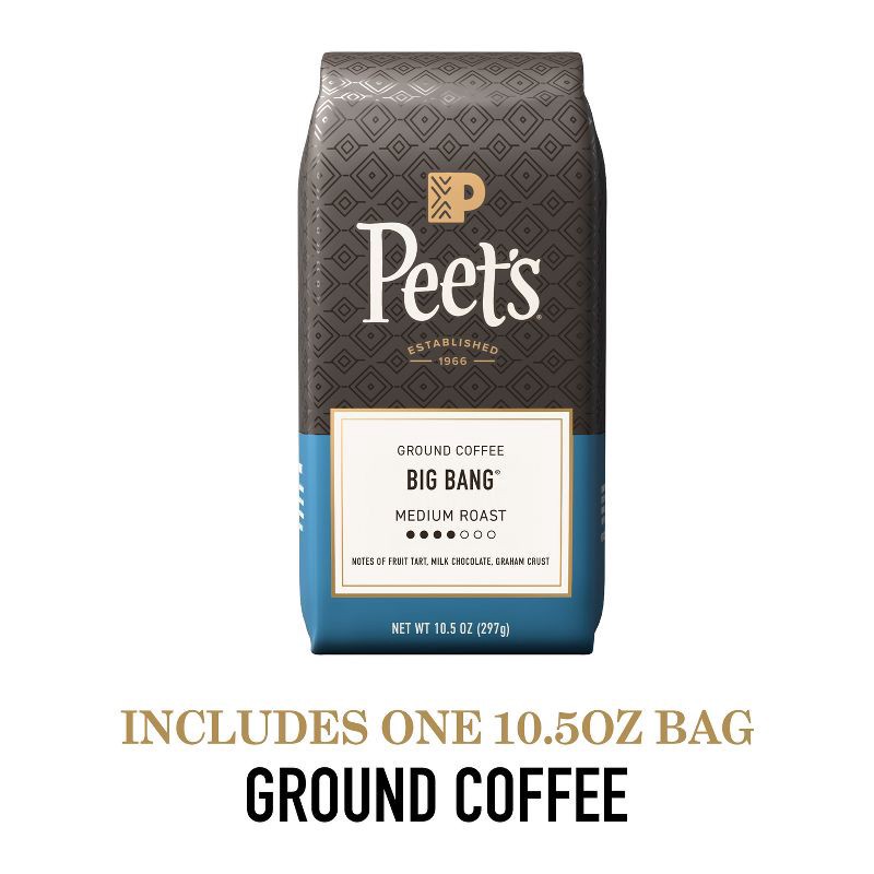 slide 2 of 10, Peet's Coffee Big Bang Medium Roast Ground Coffee - 10.5oz, 10.5 oz