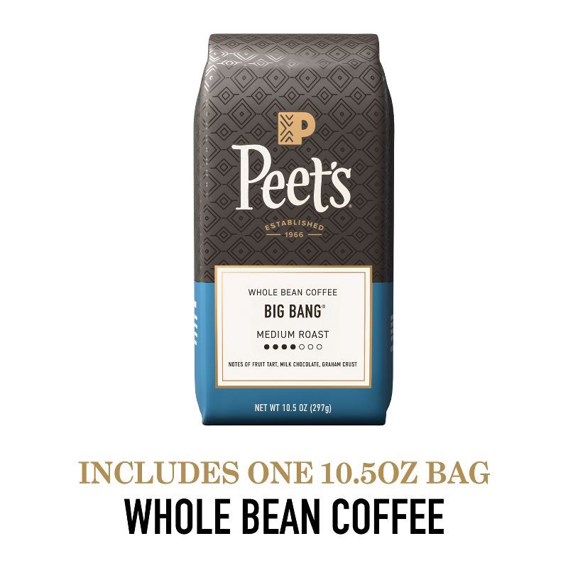 slide 2 of 10, Peet's Coffee Peet's Big Bang Medium Roast Whole Bean Coffee - 10.5oz, 10.5 oz