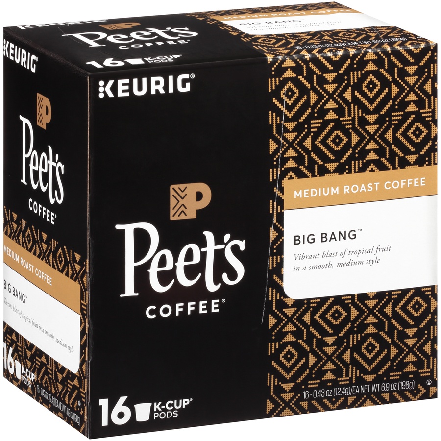 slide 2 of 7, Peet's Coffee Big Bang Medium Roast Coffee K-Cup Pods, 16 ct