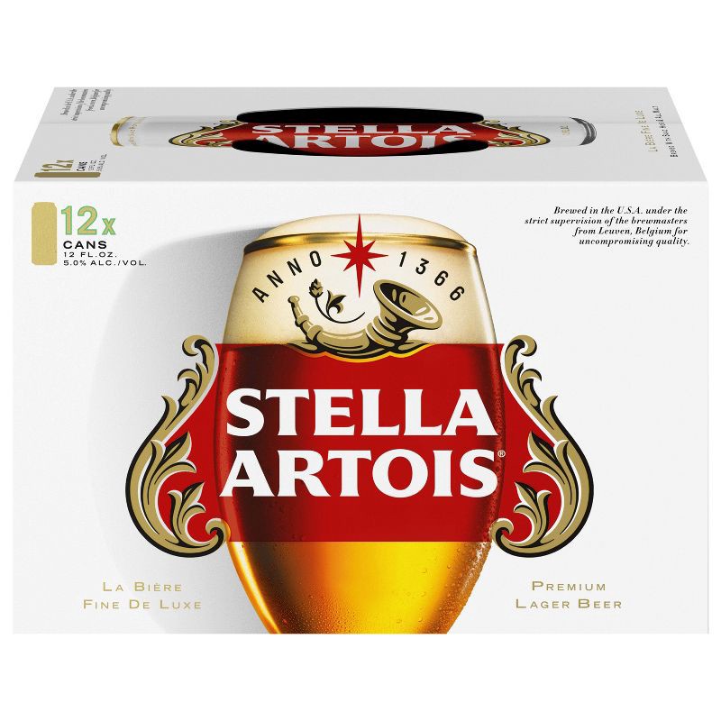 slide 12 of 12, Stella Artois Belgian Ale Beer - 12pk/12 fl oz Cans, 12 ct; 12 fl oz