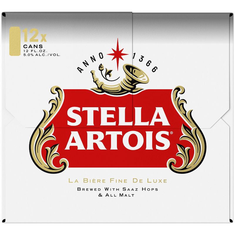 slide 8 of 12, Stella Artois Belgian Ale Beer - 12pk/12 fl oz Cans, 12 ct; 12 fl oz