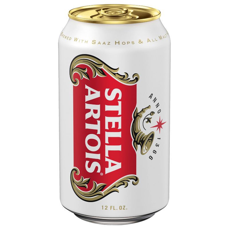 slide 10 of 12, Stella Artois Belgian Ale Beer - 12pk/12 fl oz Cans, 12 ct; 12 fl oz