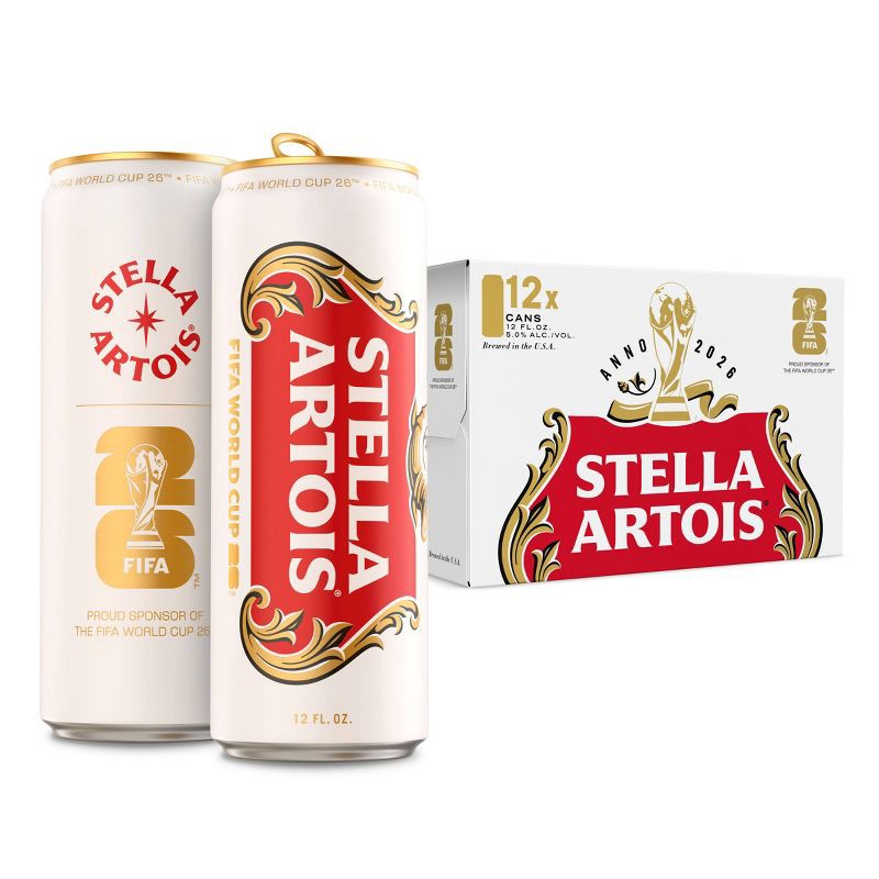 slide 1 of 10, Stella Artois Premium Lager Beer - 12pk/12 fl oz Cans, 12 ct; 12 fl oz
