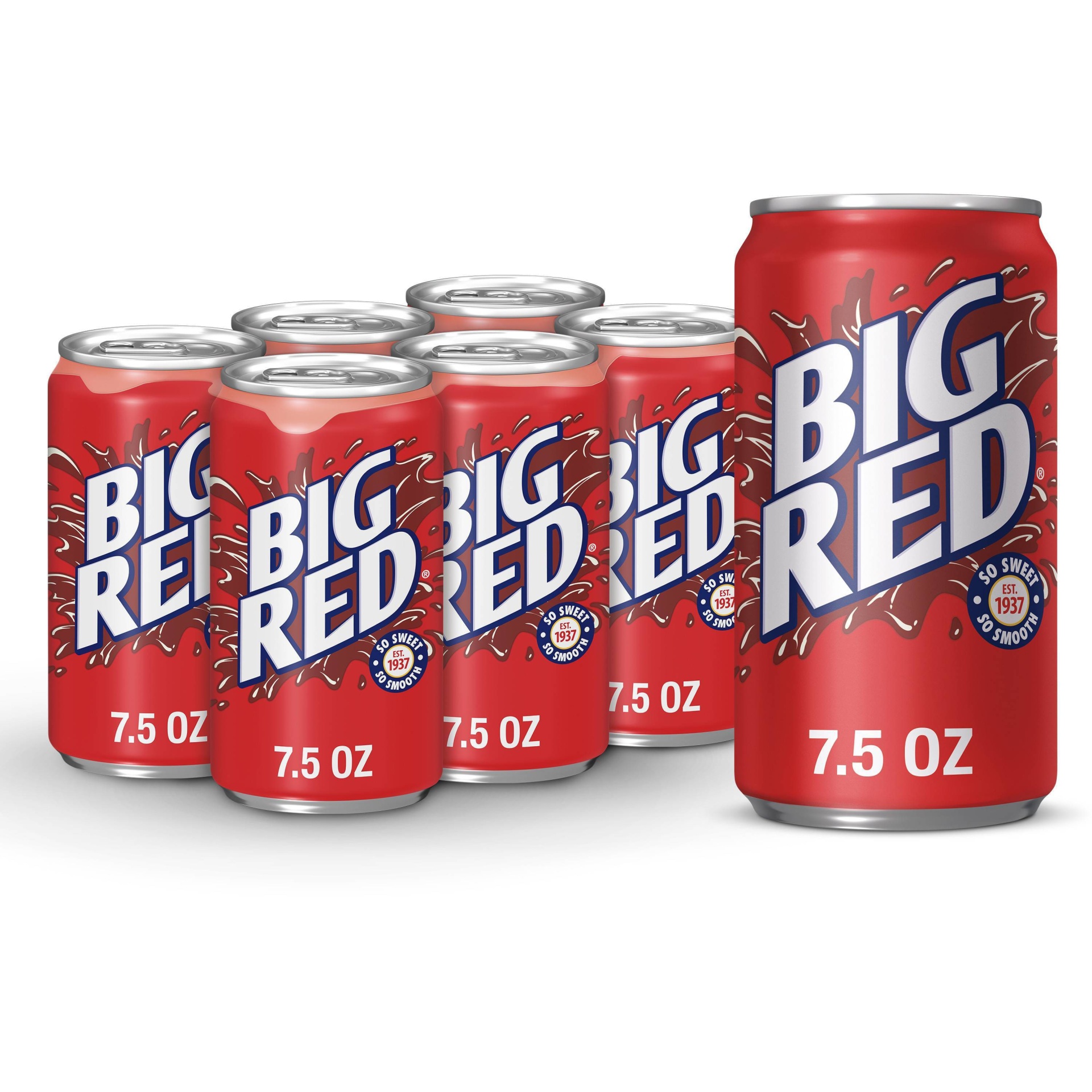slide 1 of 1, Big Red Soda, 6 ct, 7.5 fl oz