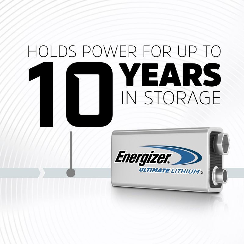 slide 4 of 9, Energizer Ultimate Lithium 9V Batteries, 1 ct