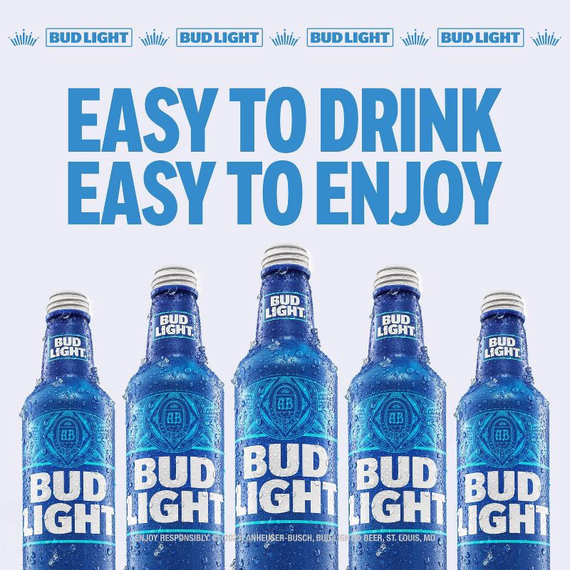 slide 12 of 12, Bud Light American Lager Beer - 20pk/16 fl oz Bottles, 20 ct, 16 fl oz