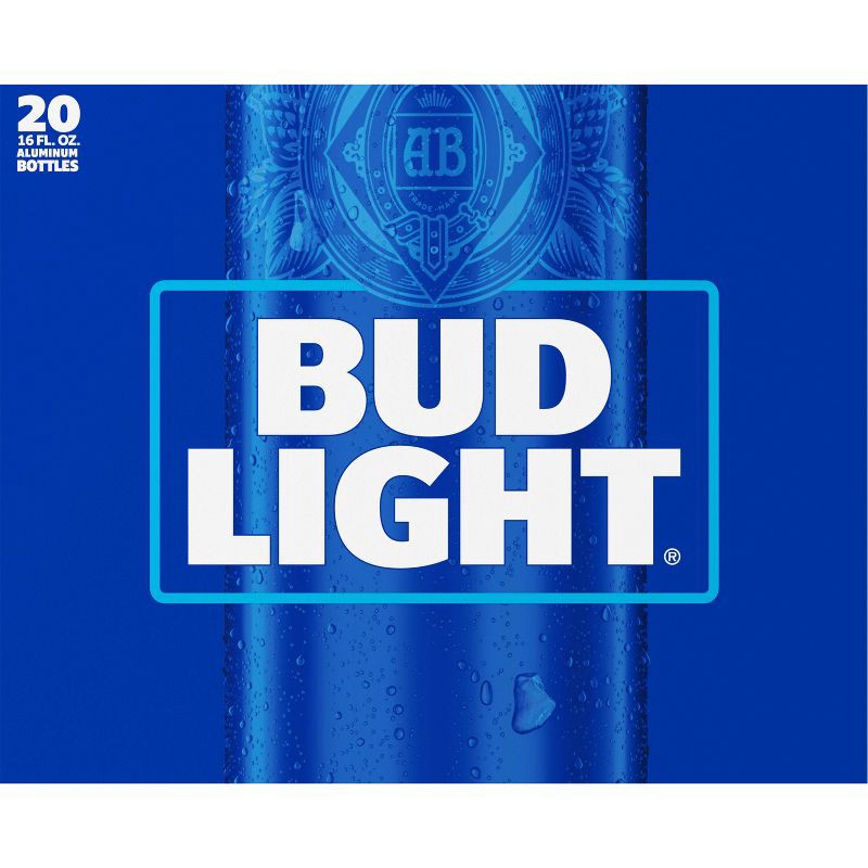 slide 10 of 12, Bud Light American Lager Beer - 20pk/16 fl oz Bottles, 20 ct, 16 fl oz