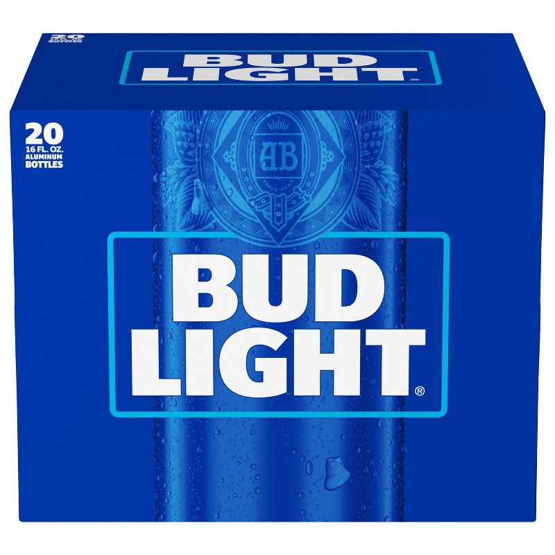 slide 11 of 12, Bud Light American Lager Beer - 20pk/16 fl oz Bottles, 20 ct, 16 fl oz