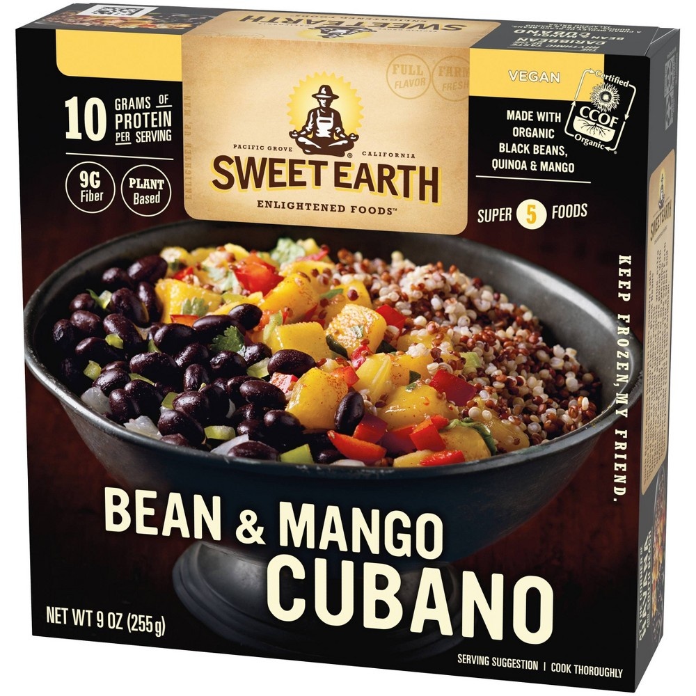 slide 7 of 9, Sweet Earth Natural Foods Bean and Mango Frozen Cubano, 9 oz