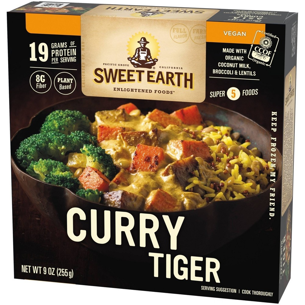 slide 5 of 9, SWEET EARTH NATURAL FOODS Sweet Earth Vegan Frozen Natural Foods Curry Tiger - 9oz, 9 oz