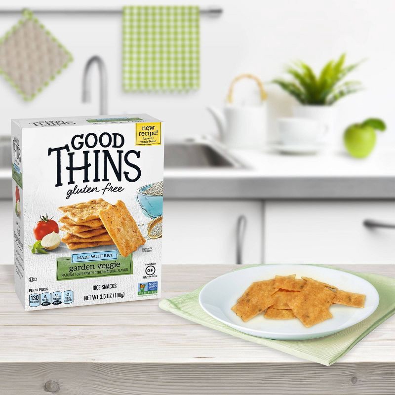 slide 7 of 16, Good Thins Gluten Free Garden Veggie Blend Crackers - 3.5oz, 3.5 oz