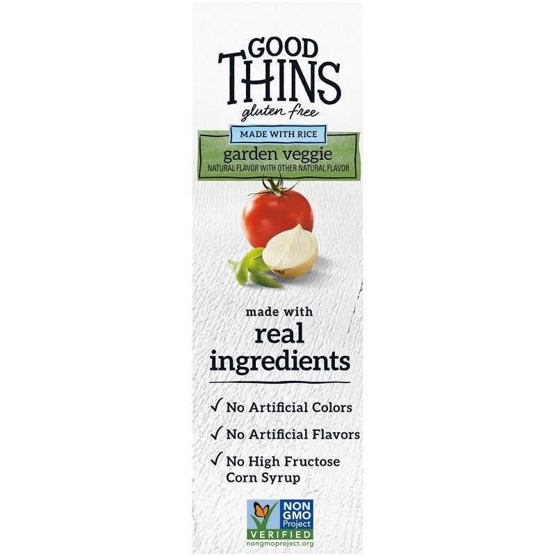 slide 14 of 16, Good Thins Gluten Free Garden Veggie Blend Crackers - 3.5oz, 3.5 oz