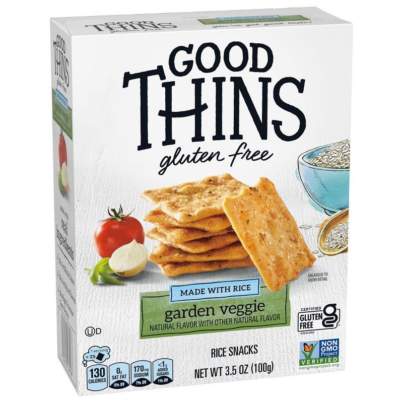 slide 11 of 16, Good Thins Gluten Free Garden Veggie Blend Crackers - 3.5oz, 3.5 oz