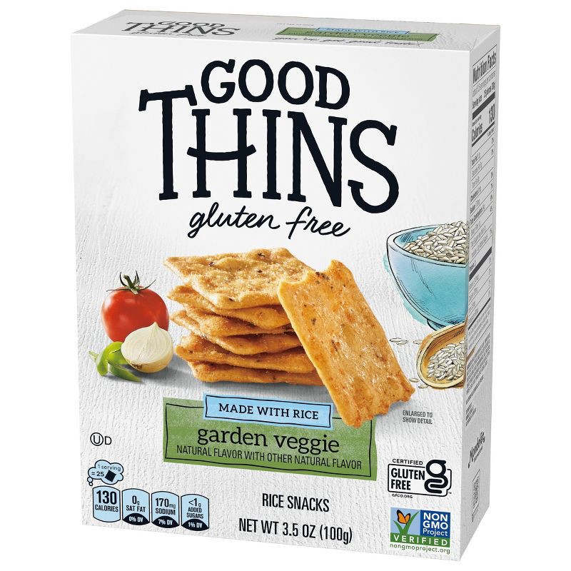 slide 6 of 16, Good Thins Gluten Free Garden Veggie Blend Crackers - 3.5oz, 3.5 oz