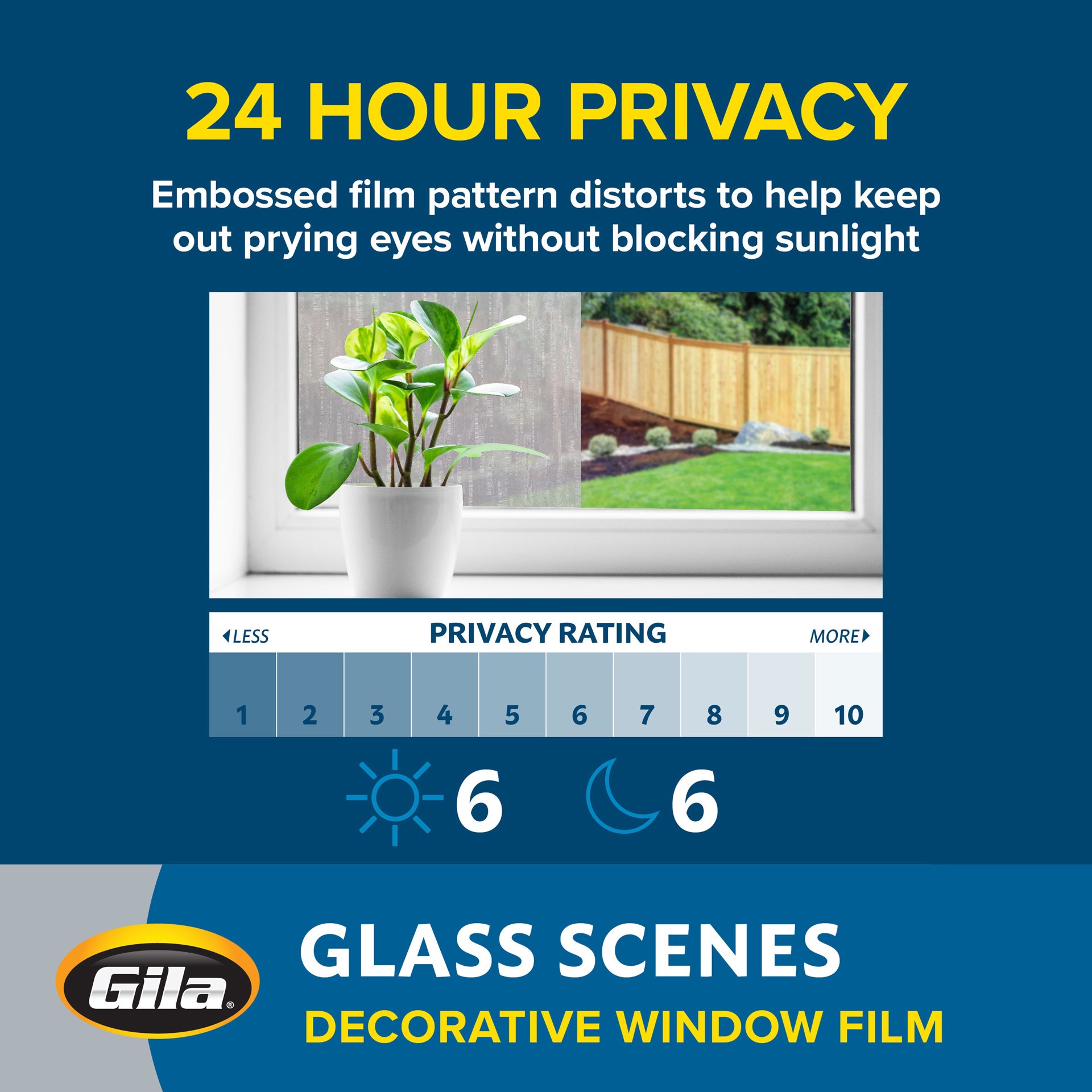 slide 3 of 6, GILA Glass Scenes 36-in x 78-in Ice Forest Decorative Window Film, 1 ct