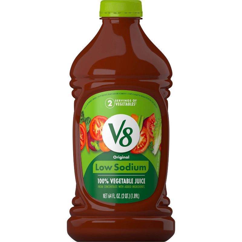 slide 1 of 9, V8 Juice V8 Original Low Sodium 100% Vegetable Juice - 64 fl oz Bottle, 64 fl oz