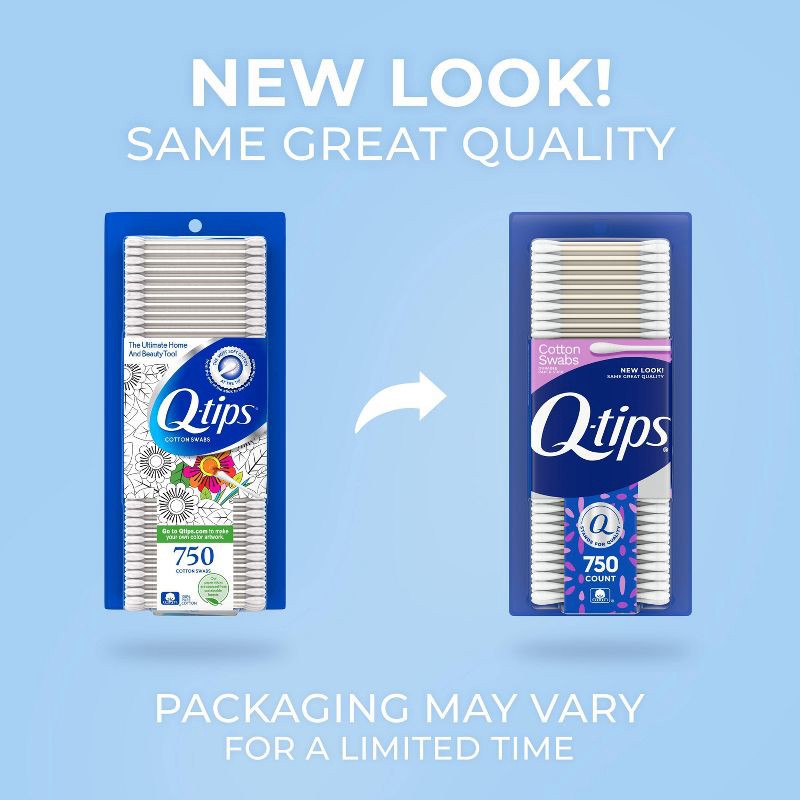 slide 2 of 4, Q-Tips Cotton Swabs - 750ct, 750 ct