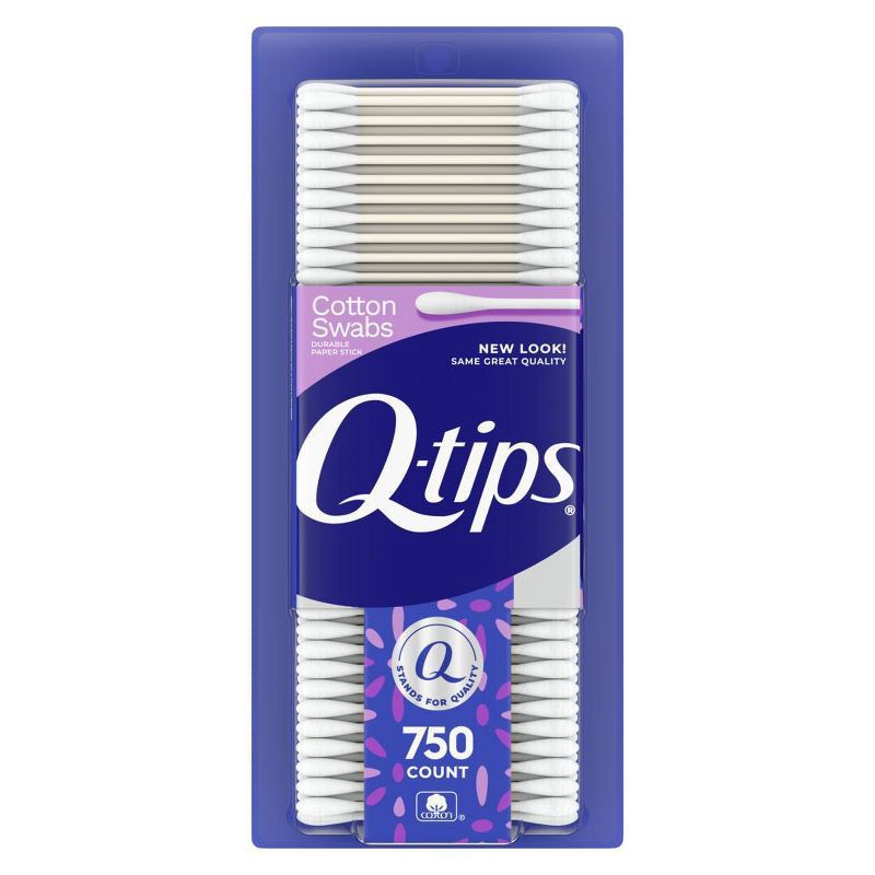 slide 1 of 4, Q-Tips Cotton Swabs - 750ct, 750 ct