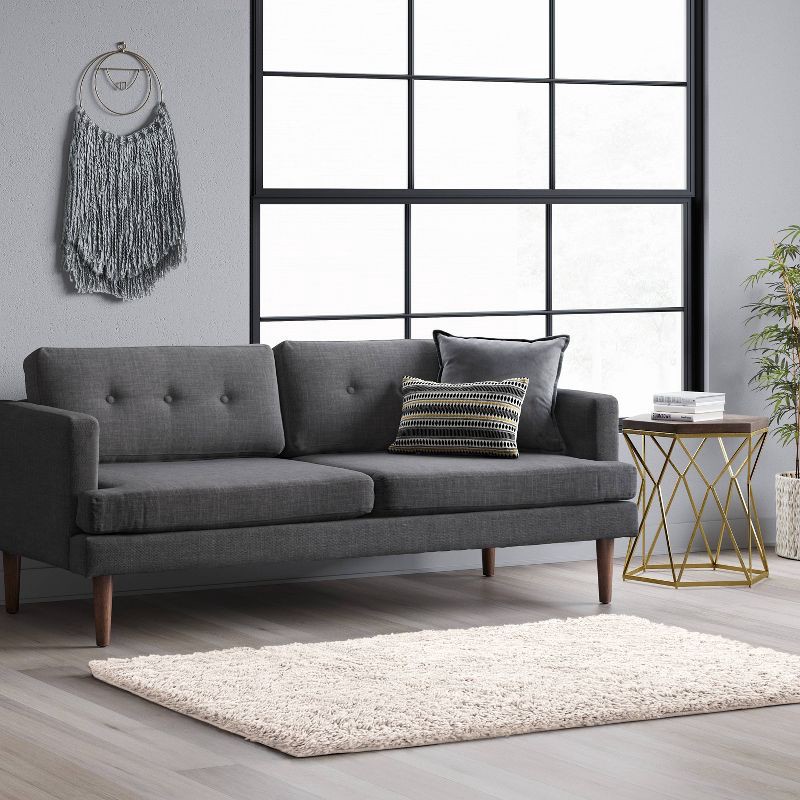 slide 2 of 3, 4'x5'6" Washable Plush Shag Accent Rug Cream - Room Essentials™: High Pile, Skid-Resistant, Bedroom Area Rug, 1 ct
