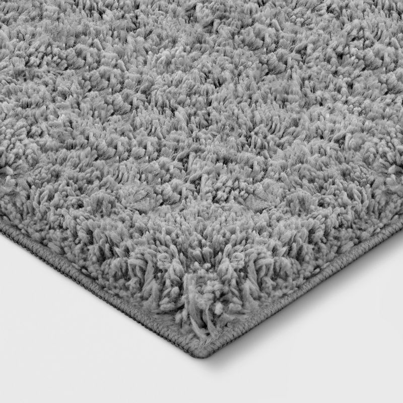 slide 2 of 3, 4'x5'6" Washable Plush Shag Accent Rug Gray - Room Essentials™, 1 ct