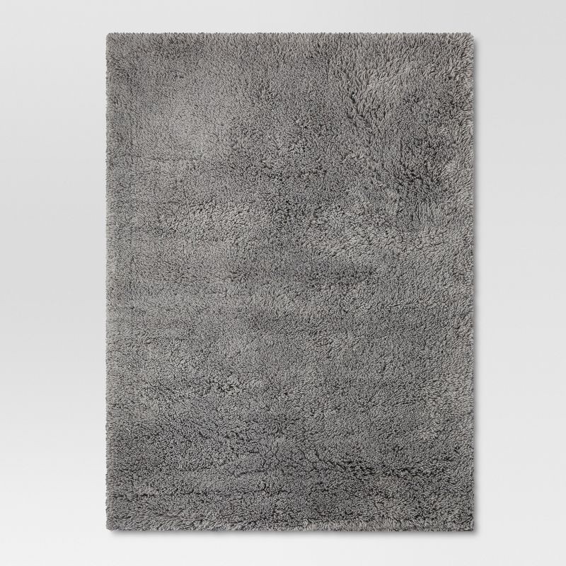 slide 1 of 3, 4'x5'6" Washable Plush Shag Accent Rug Gray - Room Essentials™, 1 ct