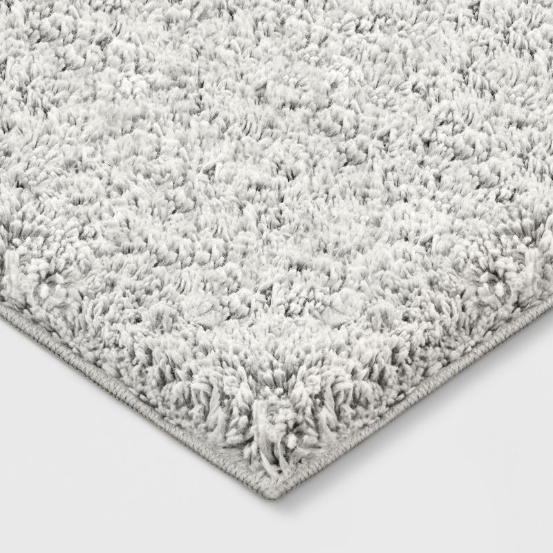 slide 2 of 3, 2'6"x3'10" Washable Plush Shag Accent Rug Cream - Room Essentials™: High Pile, Skid & Stain Resistant, Indoor Use, 1 ct