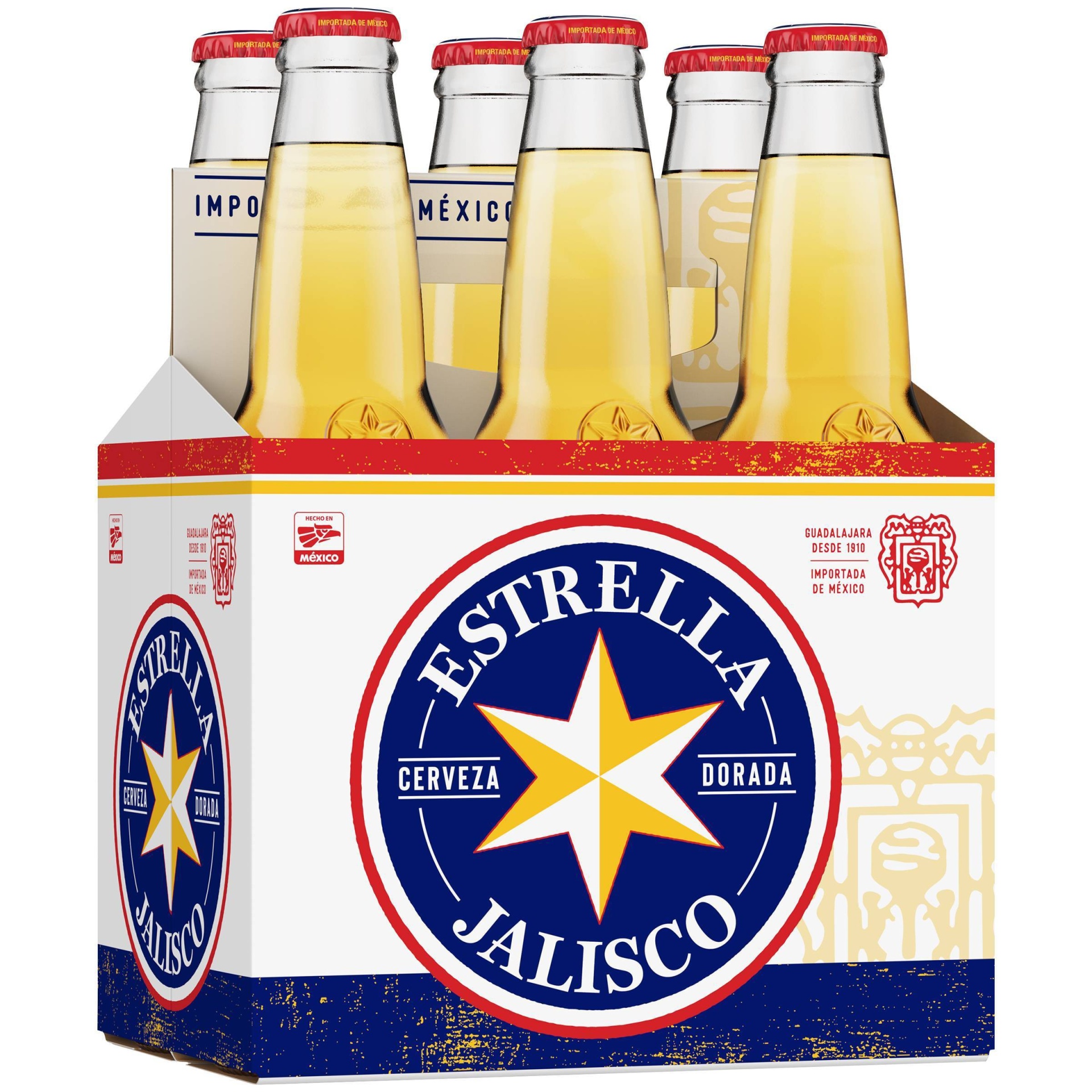 slide 1 of 5, Estrella Jalisco Beer, 6 ct; 12 fl oz