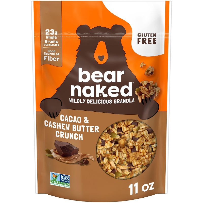 slide 1 of 13, Bear Naked Gluten Free Cacao and Cashew Butter Crunch Granola - 11oz, 11 oz