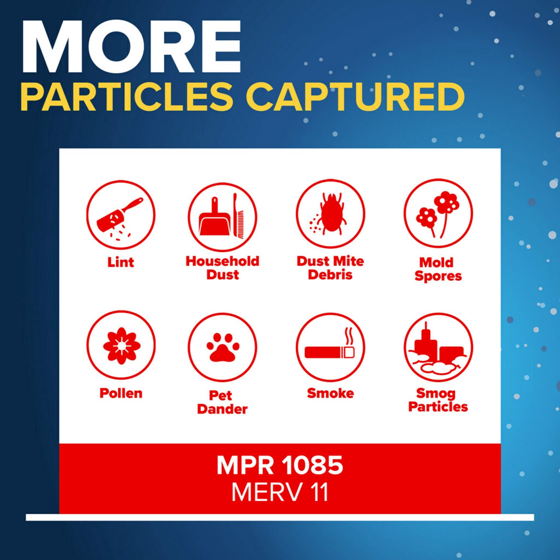 slide 2 of 6, Filtrete 14 x 20 x 1 MERV 11 1085 MPR Allergen Defense Extra Electrostatic pleated Air Filter, 1 ct
