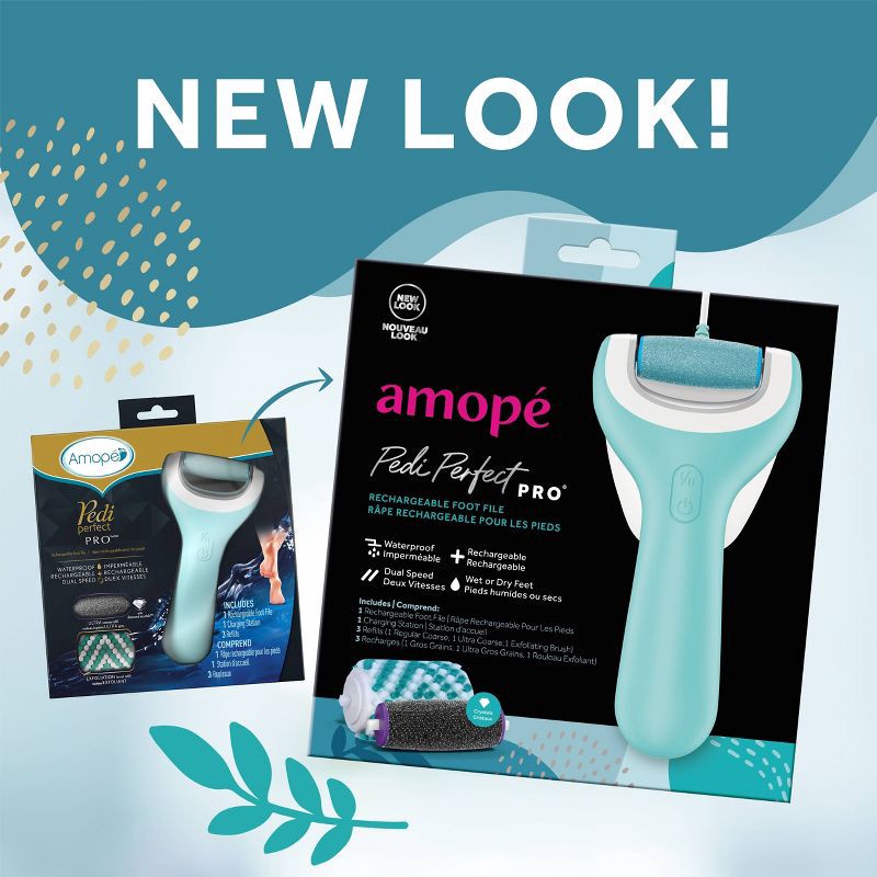 slide 3 of 10, Amope Pedi Perfect Wet Dry Electronic Pedicure Foot File and Callus Remover - 1ct, 1 ct