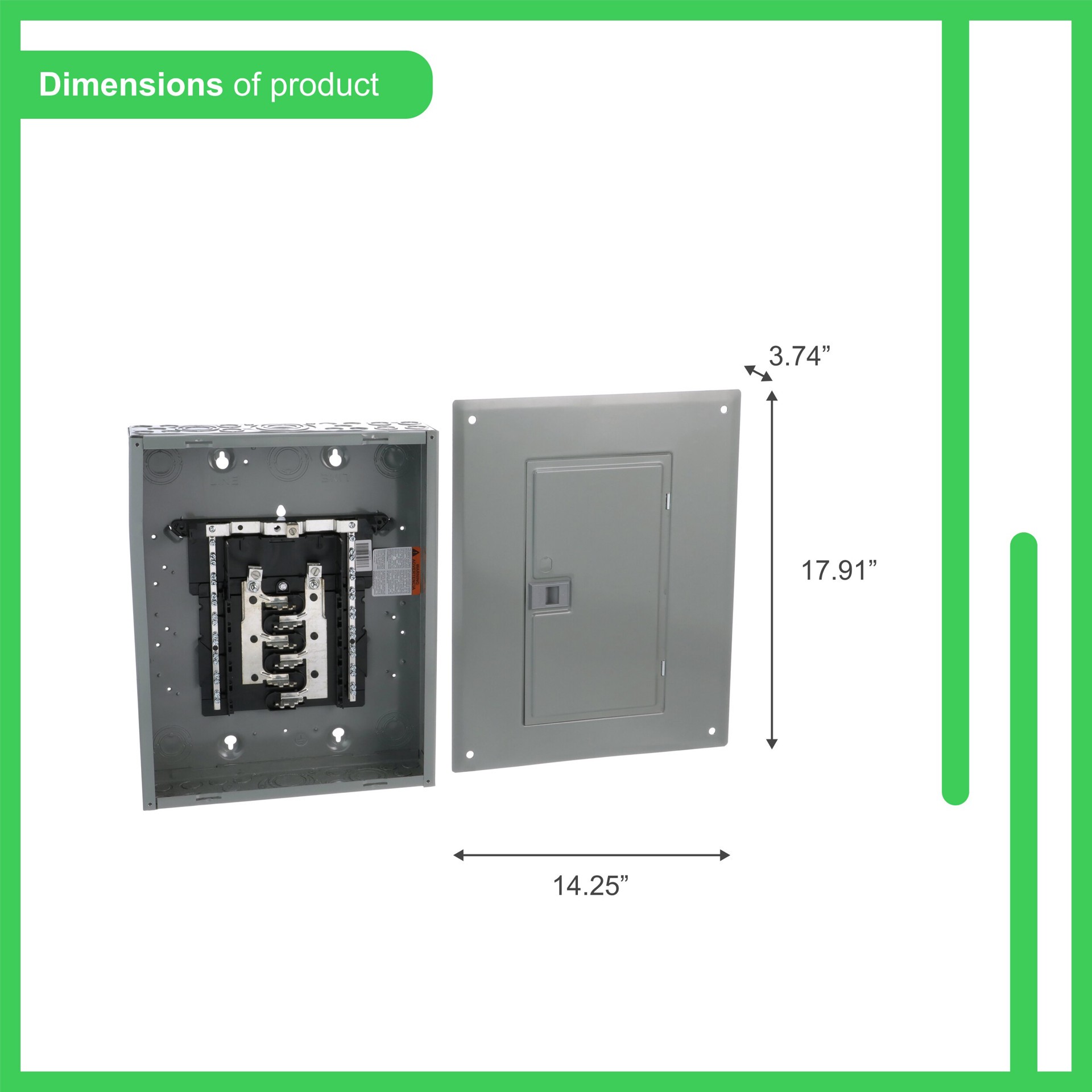 slide 2 of 5, Square D Homeline 125 -Amp 12 -Spaces 24 -Circuit Indoor Convertible main lug Plug-On Neutral Load Center (Value Pack), 1 ct