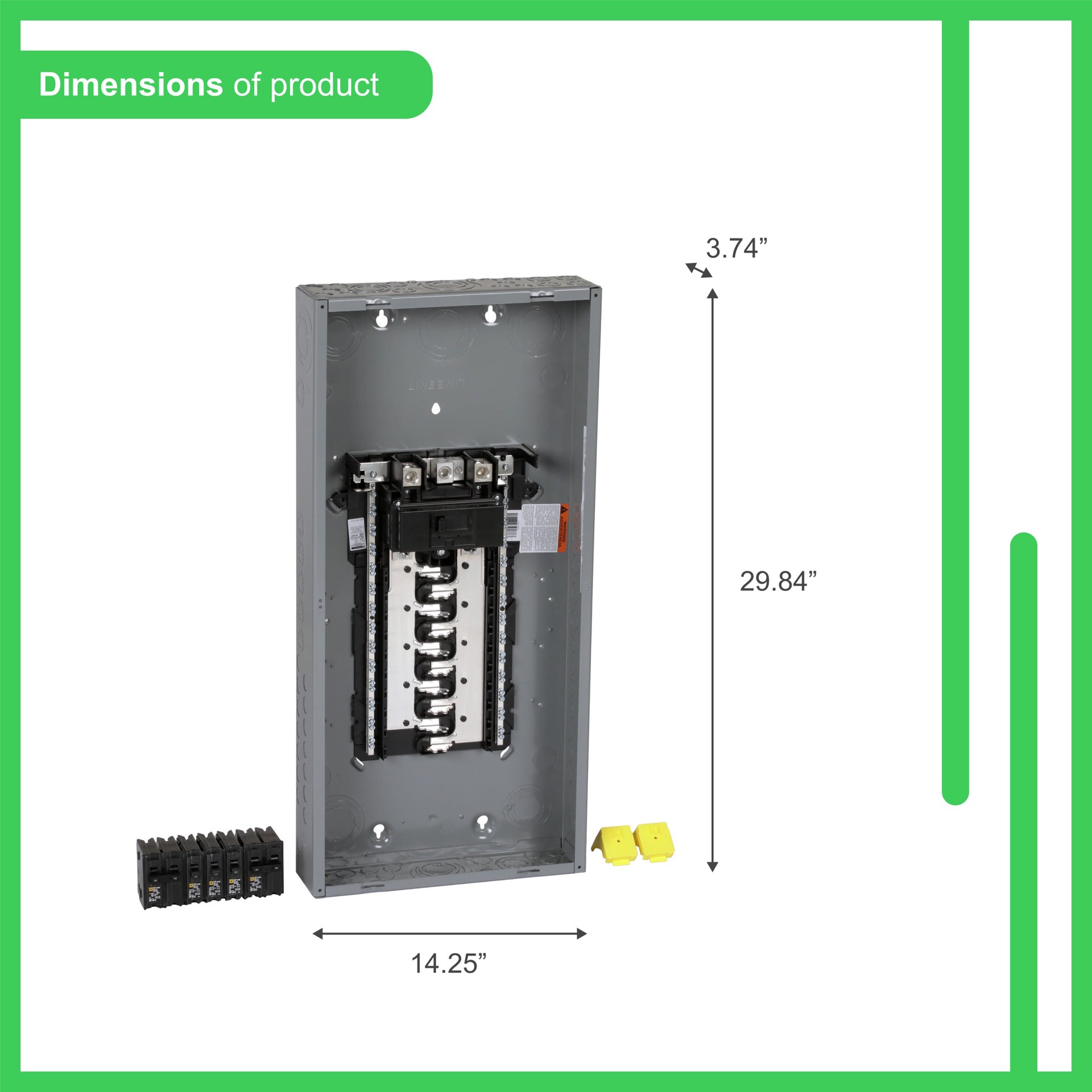 slide 3 of 6, Square D Homeline 200 -Amp 20 -Spaces 40 -Circuit Indoor Convertible Main Lug Plug-On Neutral Load Center (Value Pack), 1 ct
