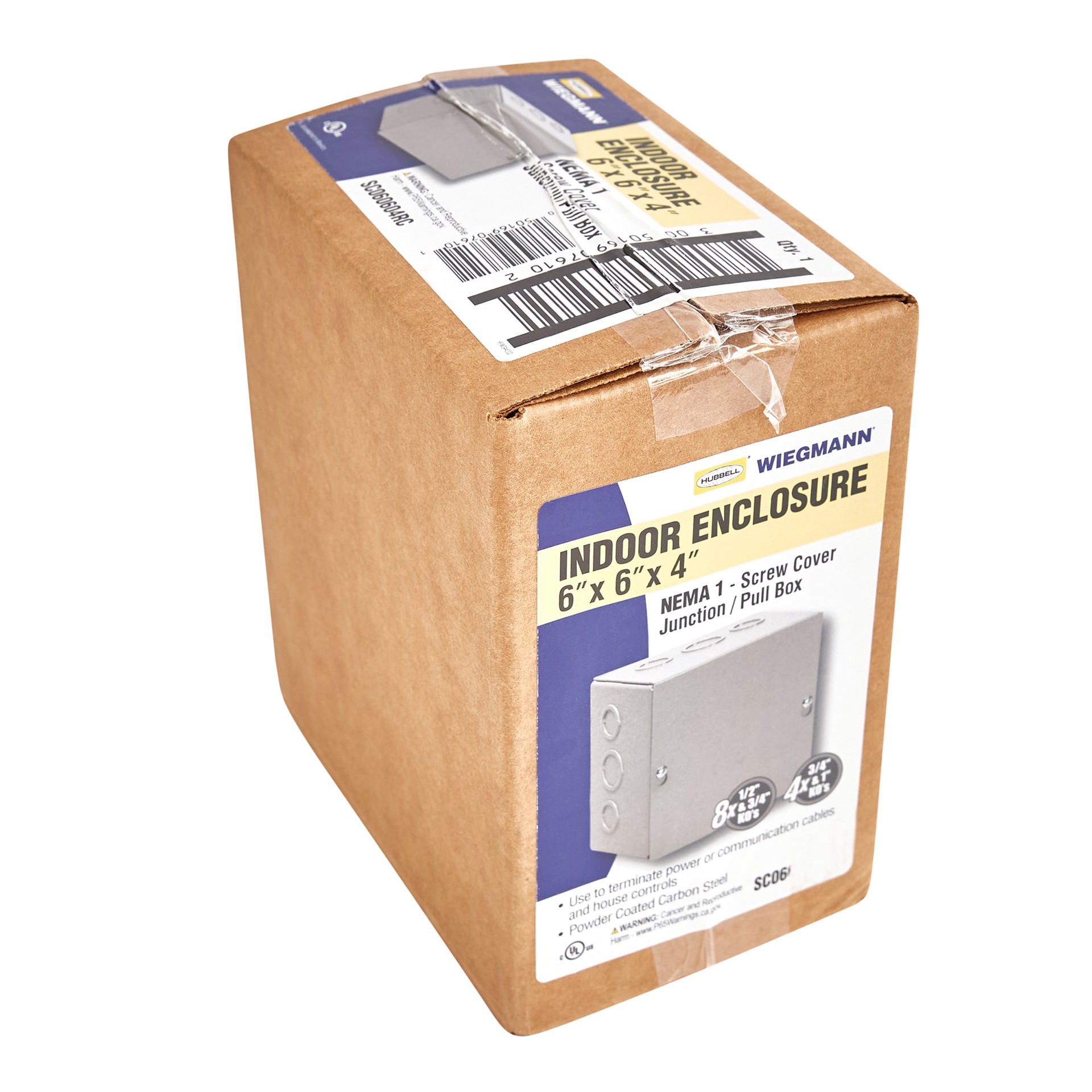 slide 2 of 6, Hubbell WIEGMANN Metal New work Enclosure Electrical Box, 1 ct