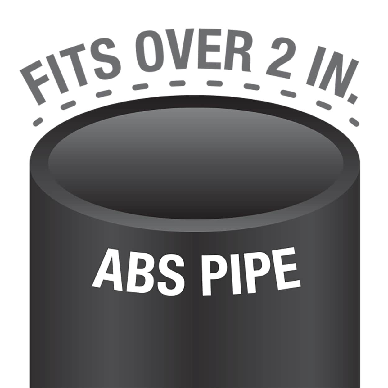 slide 4 of 5, Oatey 2-in ABS No-Caulk Shower Drain with Round Stainless Steel Strainer, 1 ct