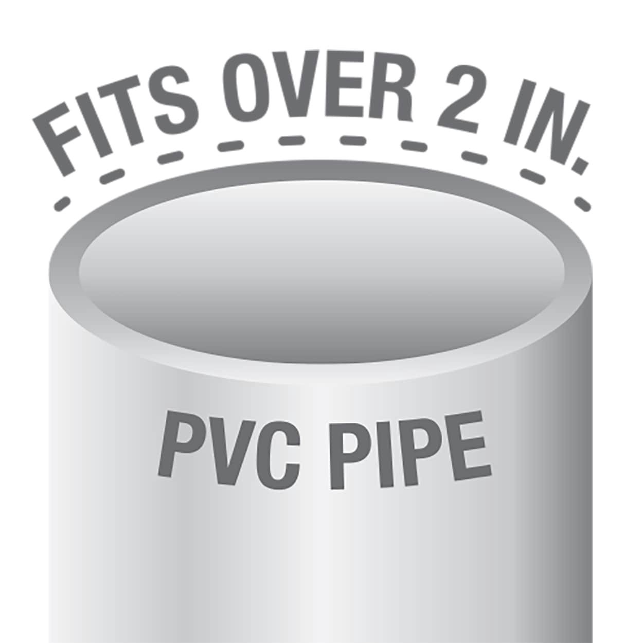 slide 4 of 6, Oatey 2-in PVC Offset Shower Drain with Round Stainless Steel Strainer, 1 ct