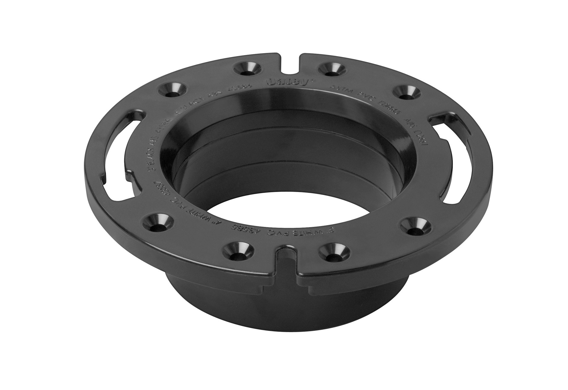slide 1 of 6, Oatey Fast Set 4.5-in Black ABS Toilet flange, 1 ct