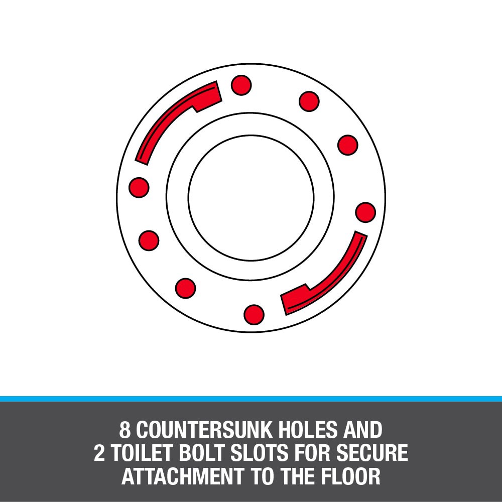 slide 5 of 6, Oatey Fast Set 3.5-in Black ABS Toilet flange, 1 ct
